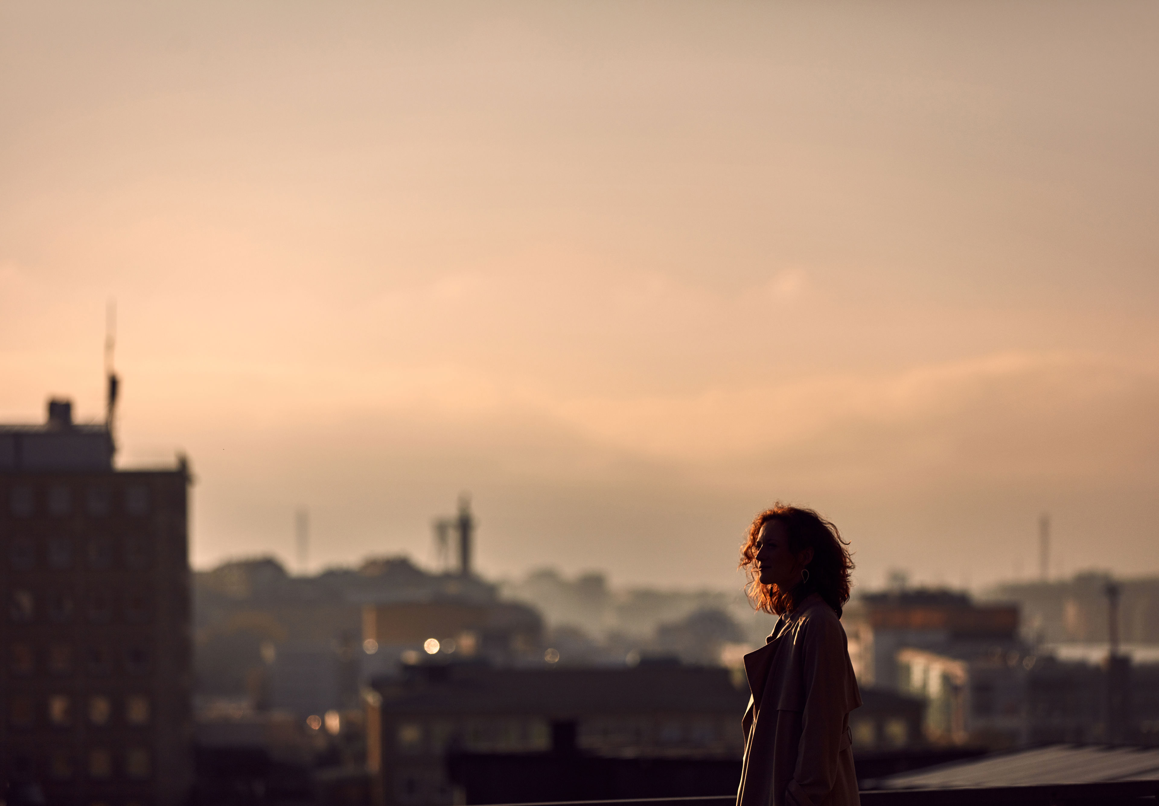 Woman during sunrise