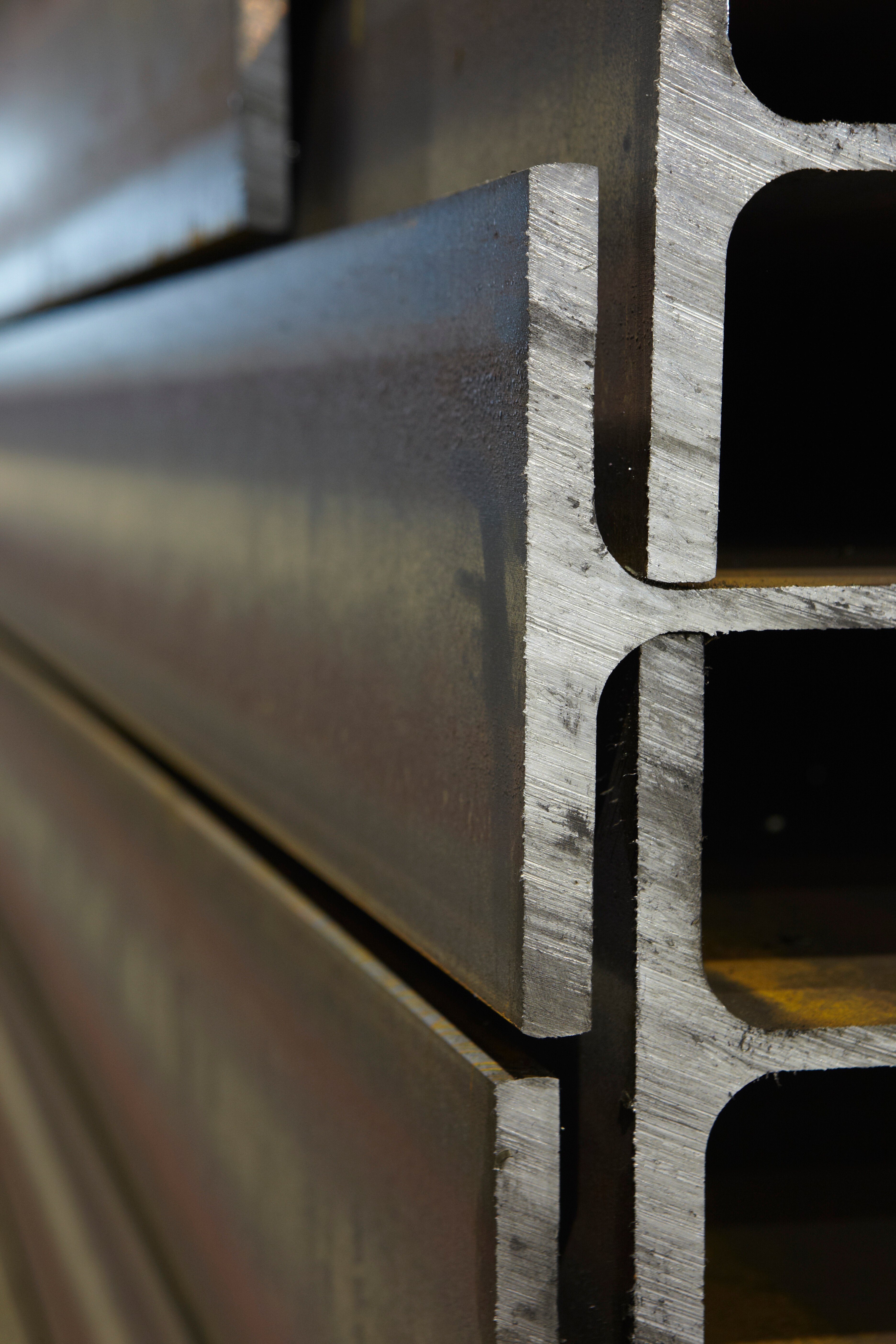 Närbild på stålbalk