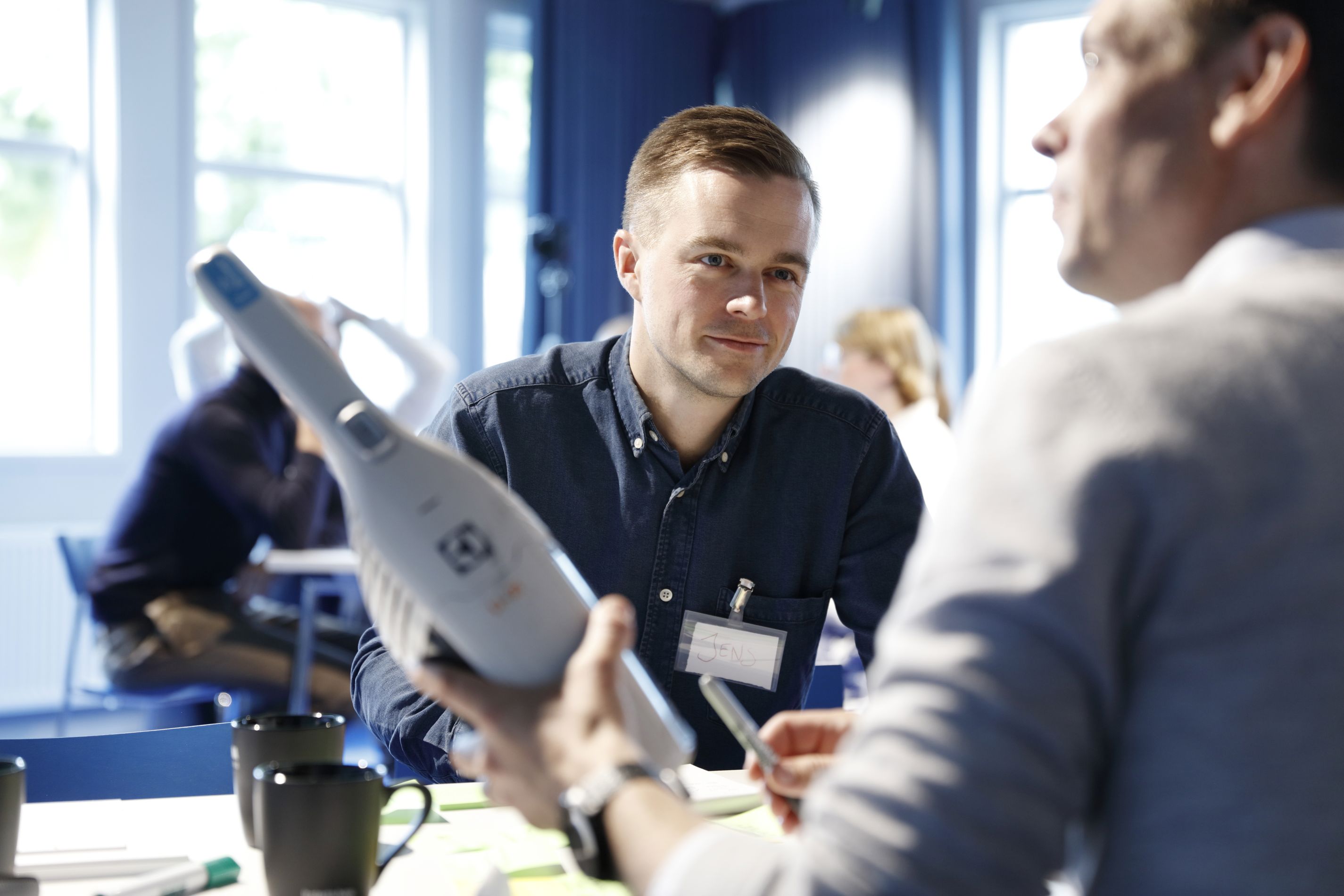 Jens Leffler, Sustainability Lead Wellbeing, Electrolux AB, at a workshop on circular manufacturing with Stena Recycling.